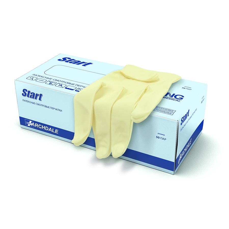 Перчатки NG Medical Start латексные смотровые не стерильные